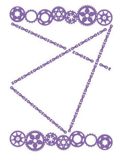 SALE - Embossing Folder COUTURE CREATIONS - 5 X 7in Large Cogs CO723693
